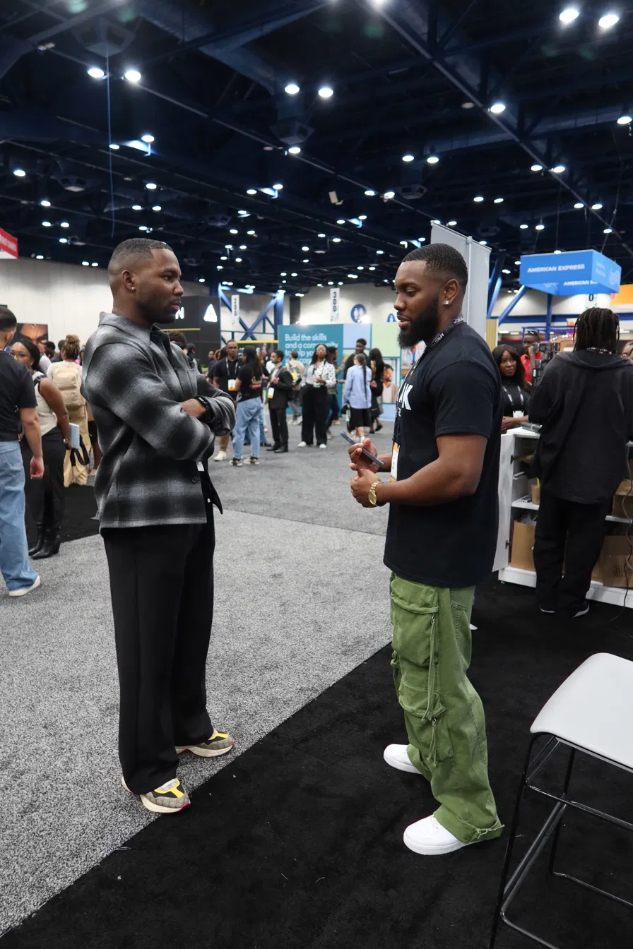 Jevon Craig networking on the convention floor