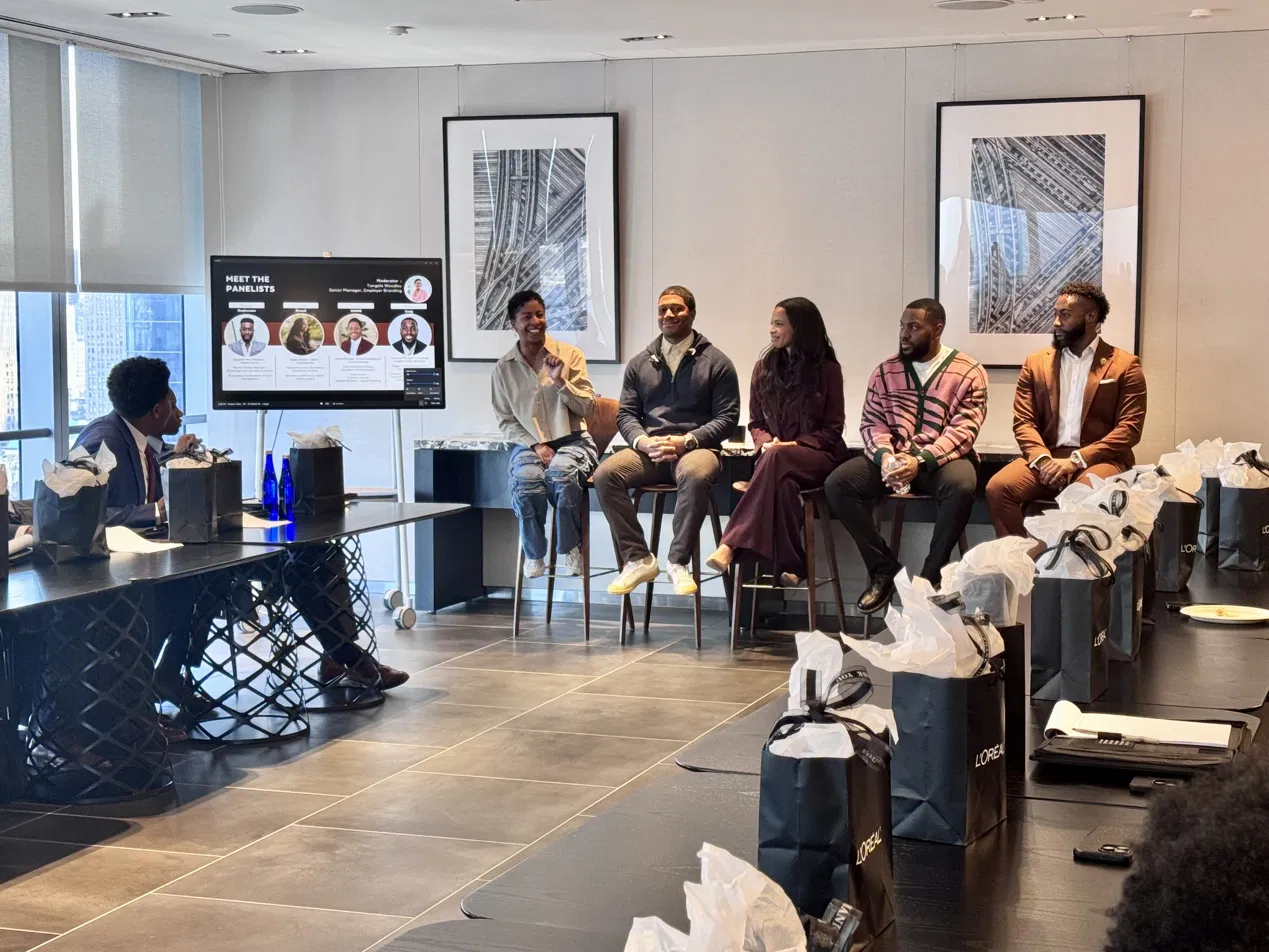 Black @ L'Oréal panelists on stage